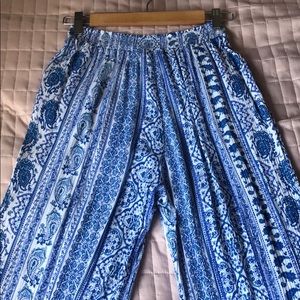 Wide leg boho palazzo pants